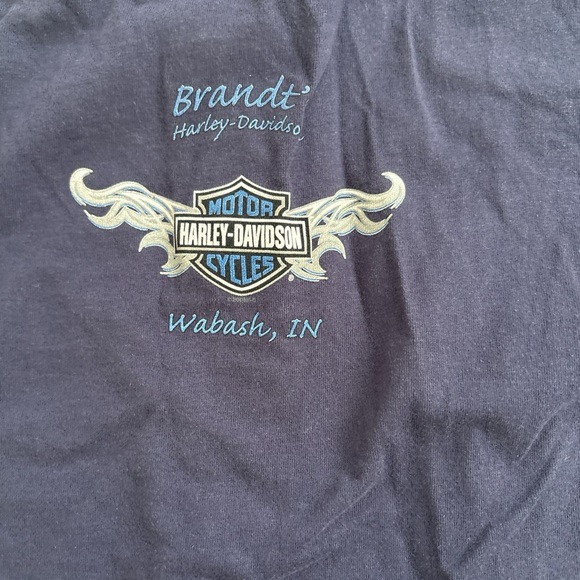 Vintage Harley Davidson Women’s 2X Zip Up Long Sleeve Shirt Wabash IN Biker - Picture 4 of 7